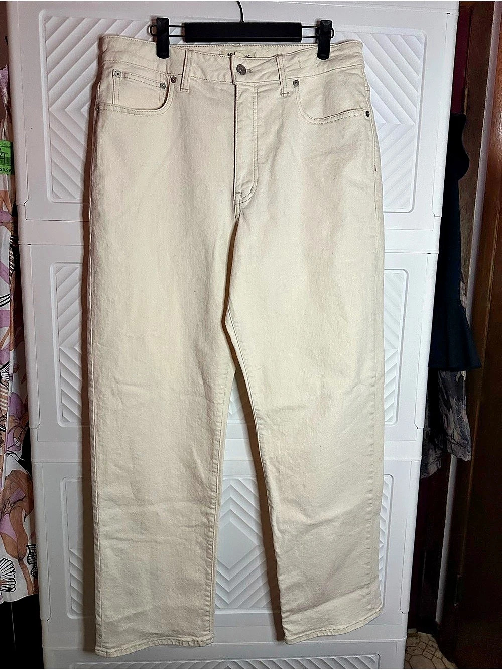Madewell Curvy 90s Straight Leg Jeans in Cream Waist 31 Like New